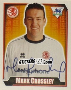 Sticker Mark Crossley - Premier League Inglese 2002-2003 n. 387 - Merlin