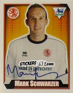Figurina Mark Schwarzer - Premier League Inglese 2002-2003 - Merlin