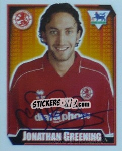 Figurina Jonathan Greening - Premier League Inglese 2002-2003 n. 400 - Merlin