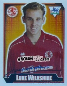 Sticker Luke Wilkshire - Premier League Inglese 2002-2003 - Merlin