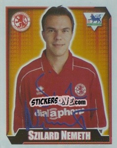 Cromo Szilard Nemeth - Premier League Inglese 2002-2003 - Merlin