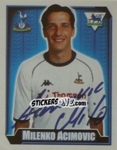 Cromo Milenko Acimovic - Premier League Inglese 2002-2003 - Merlin