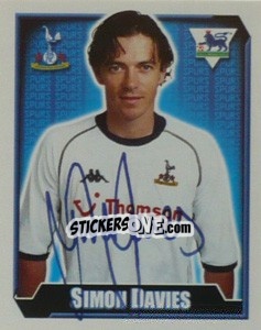Figurina Simon Davies - Premier League Inglese 2002-2003 - Merlin