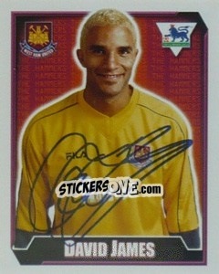 Figurina David James - Premier League Inglese 2002-2003 - Merlin