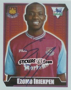 Figurina Ezomo Iriekpen - Premier League Inglese 2002-2003 - Merlin