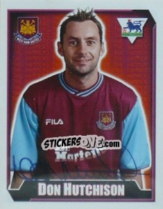 Sticker Don Hutchison - Premier League Inglese 2002-2003 - Merlin