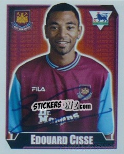 Figurina Edouard Cisse - Premier League Inglese 2002-2003 - Merlin