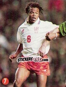 Sticker Edgar Davids - Euro 96 n. 25 - TV 7 DIAS