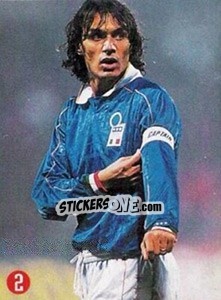 Sticker Maldini - Euro 96 n. 140 - TV 7 DIAS