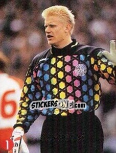 Sticker Peter Schmeichel - Euro 96 n. 185 - TV 7 DIAS