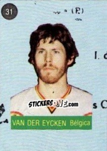 Figurina Van Der Eycken - Euro 84 - Mabilgrafica