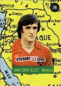 Sticker Van Der Elst - Euro 84 n. 36 - Mabilgrafica