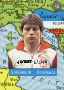 Cromo Sivebaeck - Euro 84 - Mabilgrafica