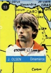 Figurina J. Olsen - Euro 84 - Mabilgrafica