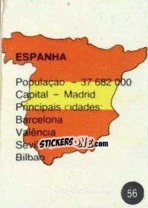 Sticker Bandeira - Euro 84 n. 56 - Mabilgrafica