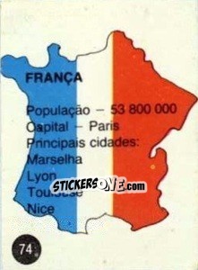 Sticker Bandeira - Euro 84 n. 74 - Mabilgrafica
