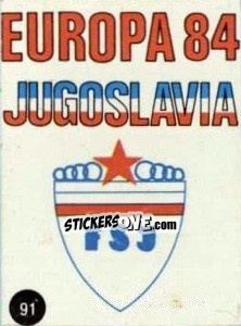 Sticker Insígnia - Euro 84 n. 91 - Mabilgrafica