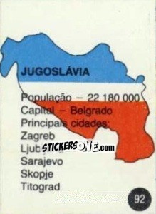 Sticker Bandeira - Euro 84 n. 92 - Mabilgrafica