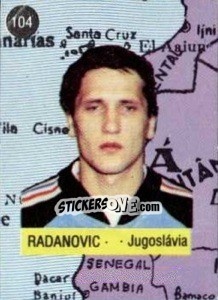 Sticker Radanovic - Euro 84 n. 104 - Mabilgrafica
