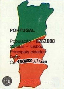 Sticker Bandeira - Euro 84 n. 110 - Mabilgrafica
