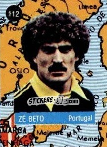 Cromo Zé Beto - Euro 84 n. 112 - Mabilgrafica