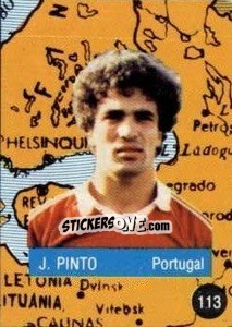 Cromo J. Pinto - Euro 84 - Mabilgrafica