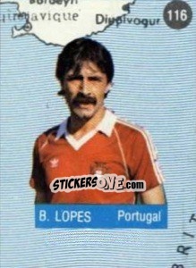 Sticker B. Lopes - Euro 84 n. 116 - Mabilgrafica