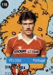 Sticker Veloso - Euro 84 n. 118 - Mabilgrafica