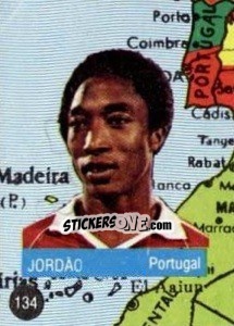 Sticker Jordão - Euro 84 n. 134 - Mabilgrafica