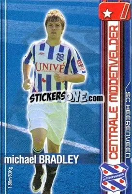 Sticker Michael Bradley - All Stars Eredivisie 2007-2008 n. 201 - Magicboxint