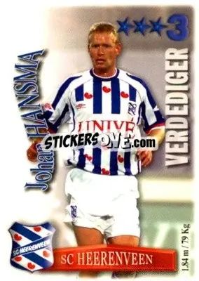 Sticker Johan Hansma - All Stars Eredivisie 2003-2004 - Magicboxint