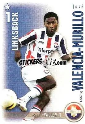 Cromo José Valencia-Murillo - All Stars Eredivisie 2006-2007 - Magicboxint