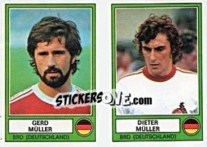 Sticker Gerd Muller/Dieter Muller - Euro Football 78 n. 25 - Panini