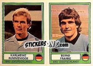 Figurina Rummenigge/Franke - Euro Football 78 - Panini