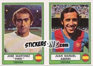 Figurina Pirri/Asensi - Euro Football 78 - Panini