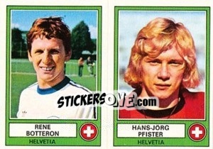 Cromo Botteron/Pfister - Euro Football 78 - Panini