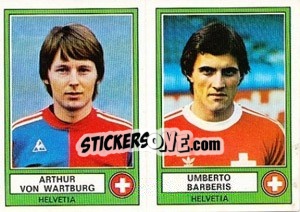 Cromo Von Wartburg/Barberis - Euro Football 78 - Panini