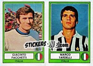 Figurina Facchetti/Tardelli - Euro Football 78 - Panini