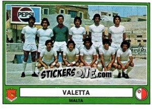 Figurina Valetta(Team) - Euro Football 78 - Panini