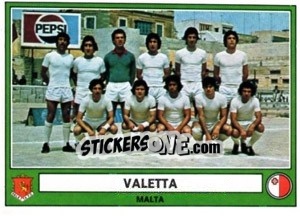 Cromo Valetta(Team) - Euro Football 78 n. 176 - Panini