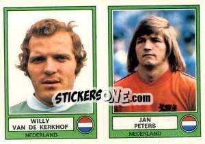 Figurina Van de Kerkhof/Peters - Euro Football 78 - Panini