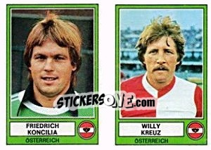 Figurina Koncilia/Kreuz - Euro Football 78 - Panini