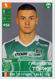 Sticker Габриэль Торже - Russian Football Premier League 2016-2017 - Panini