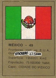 Figurina Bandeira - México 86 - Manil