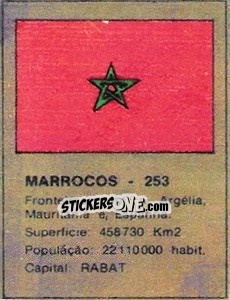 Cromo Bandeira - México 86 - Manil