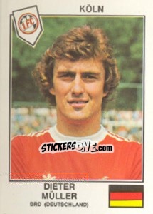 Sticker Dieter Muller(Köln) - Euro Football 79 - Panini