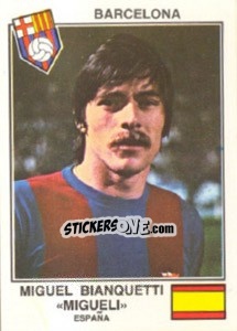 Figurina Migueli(Barcelona) - Euro Football 79 - Panini