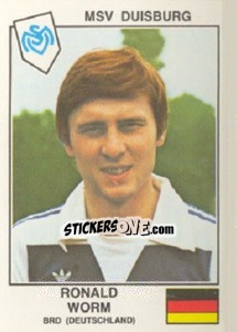 Cromo Worm(MSV Duisburg) - Euro Football 79 - Panini