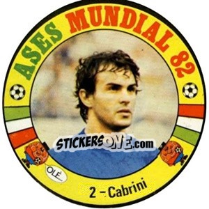 Sticker Cabrini - Espanha 82 - Fernando Mas