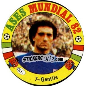 Cromo Gentile - Espanha 82 - Fernando Mas